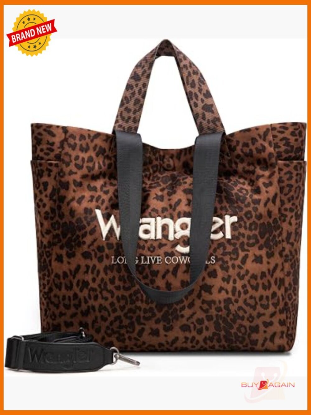 Large Leopard Print Tote Bag Laptop Purse Travel Work Gym Satchel